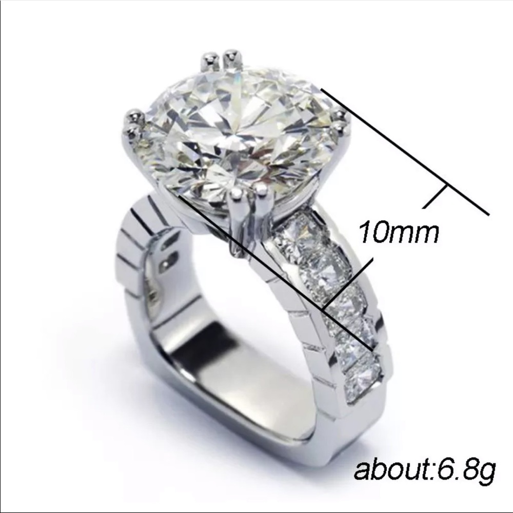 *NEW*Luxury 925 Silver Diamond Wedding Ring - Picture 6 of 6
